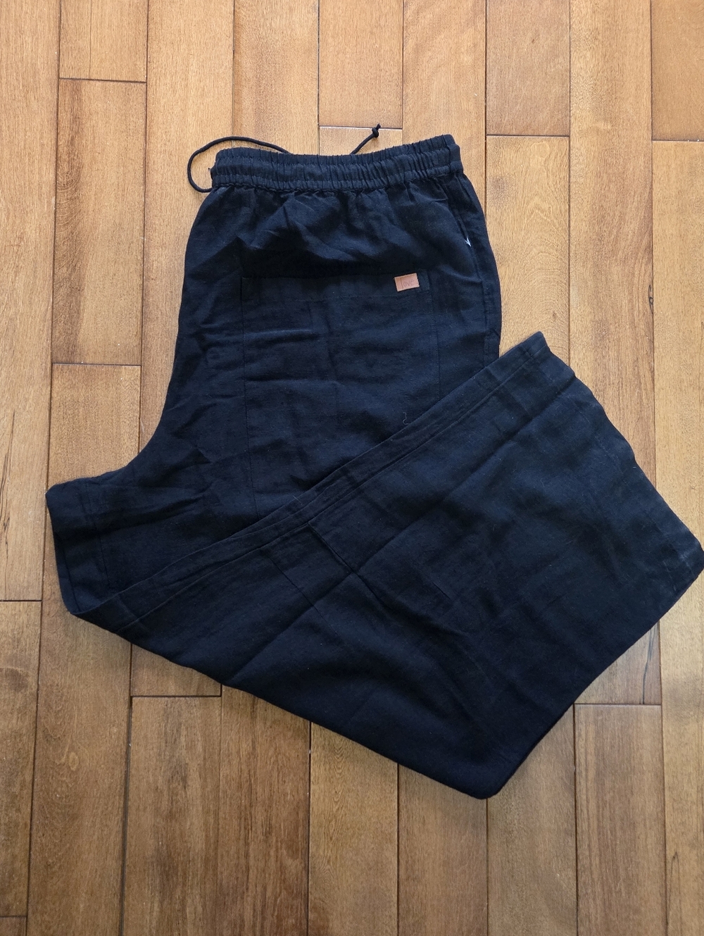 🆕️ Peace Love World Boheme Black  Wide-Leg Drawstring Pants Size XL - Picture 2 of 8